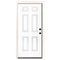 30 In. X 80 In. Element Series 6-Panel White Primed Steel Prehung Front Door Left-Hand Inswing with 6-9/16 In. Frame