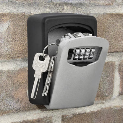 Mini Key Box Password Lock Door Cat Eye Metal Outdoor Wall Mounted Anti-Theft Key Lock Box Home Office Indoor Security