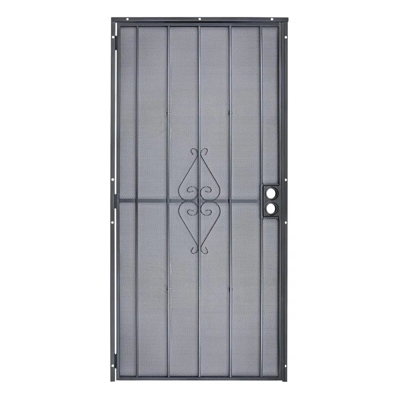 Iron Security Screen Door Conveys, Black