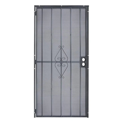 Iron Security Screen Door Conveys, Black