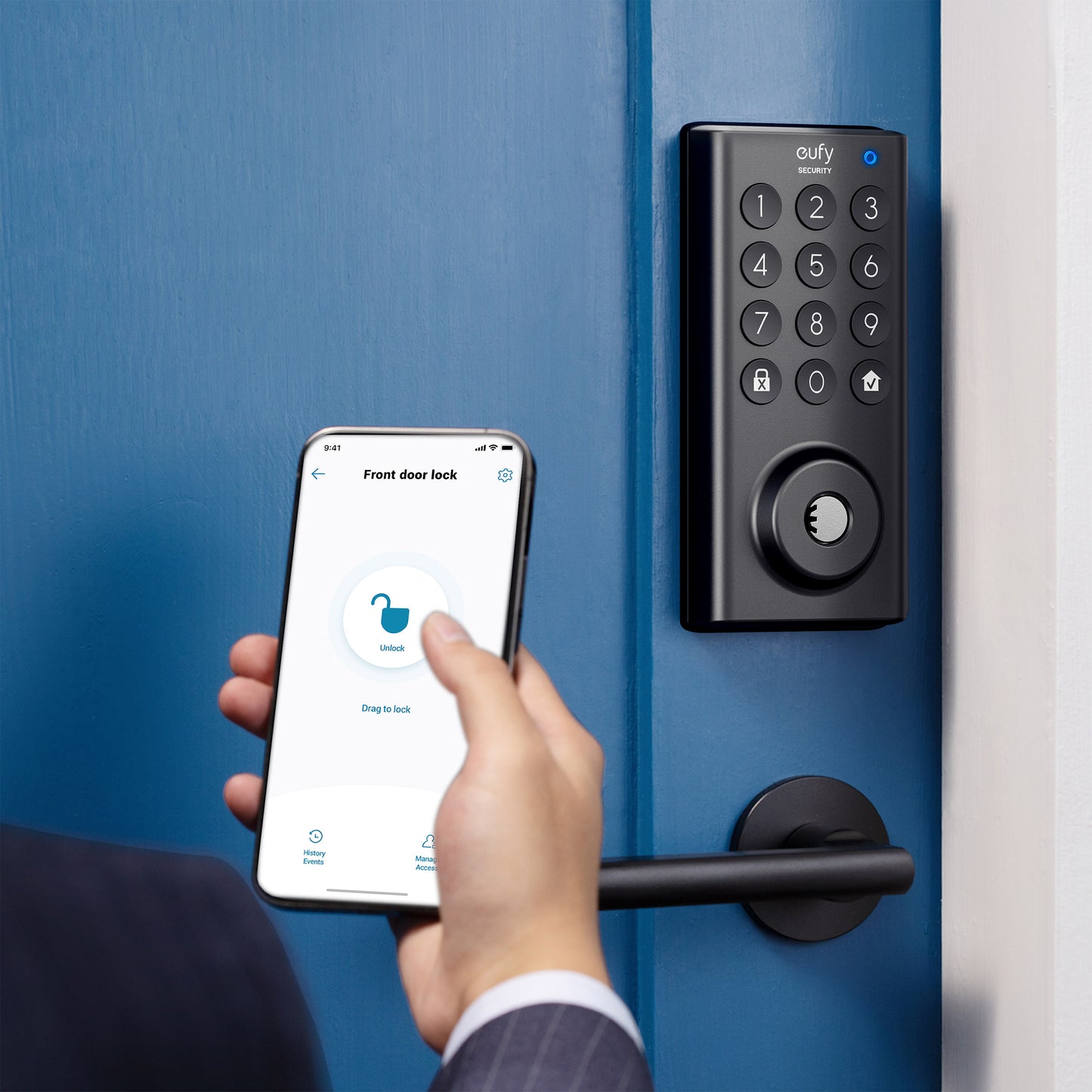 Security Smart Lock S230 and Two Rechargeable Batteries - No Monthly Fees