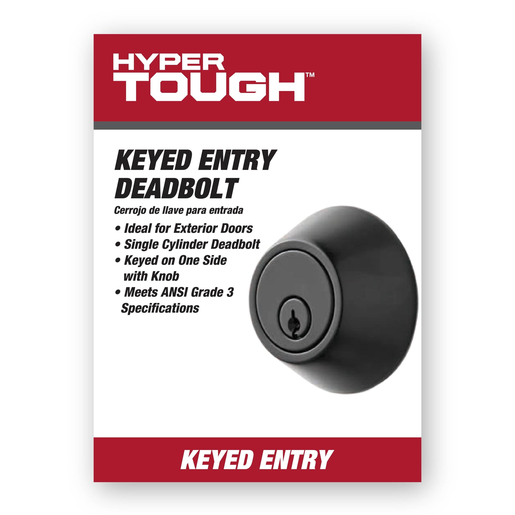 Keyed Entry Single Cylinder Deadbolt Matte Black