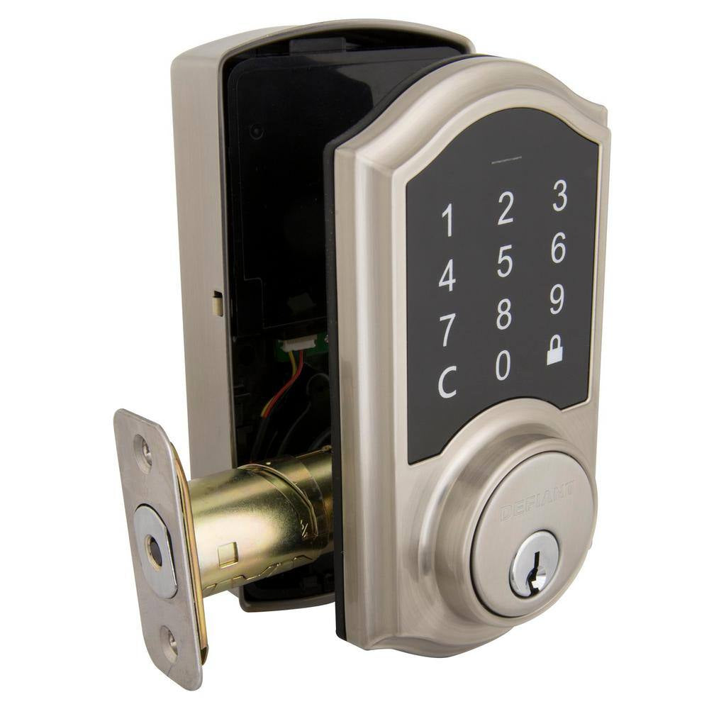 Castle Satin Nickel Electronic Single Cylinder Keypad Deadbolt