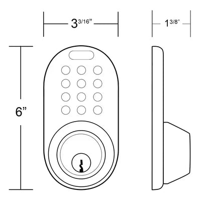 Antique Brass Single Cylinder Electronic Touch Pad Deadbolt with Back-Lit Keypad