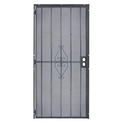 Iron Security Screen Door Conveys, Black