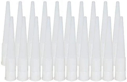 Replacement Screw on Caulk Tube Nozzles 4.25" Natural Color 20-Pack