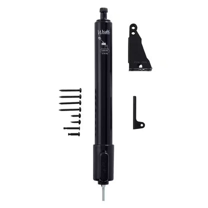 Standard Duty Pneumatic Screen and Storm Door Closer with EZ-HOLD, Black