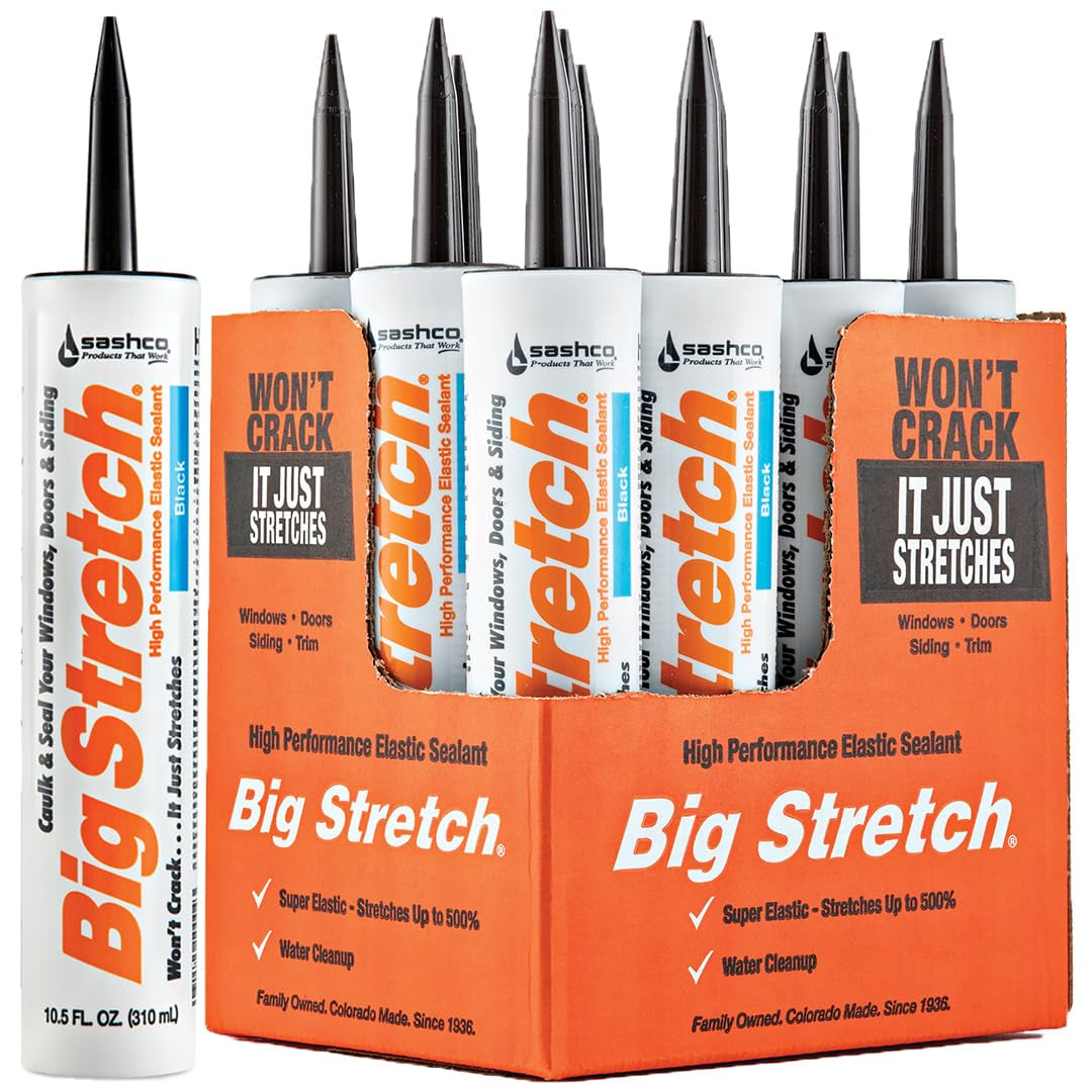 10004 Big Stretch Caulk Black 10.5-Ounce