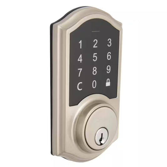 Castle Satin Nickel Electronic Single Cylinder Keypad Deadbolt