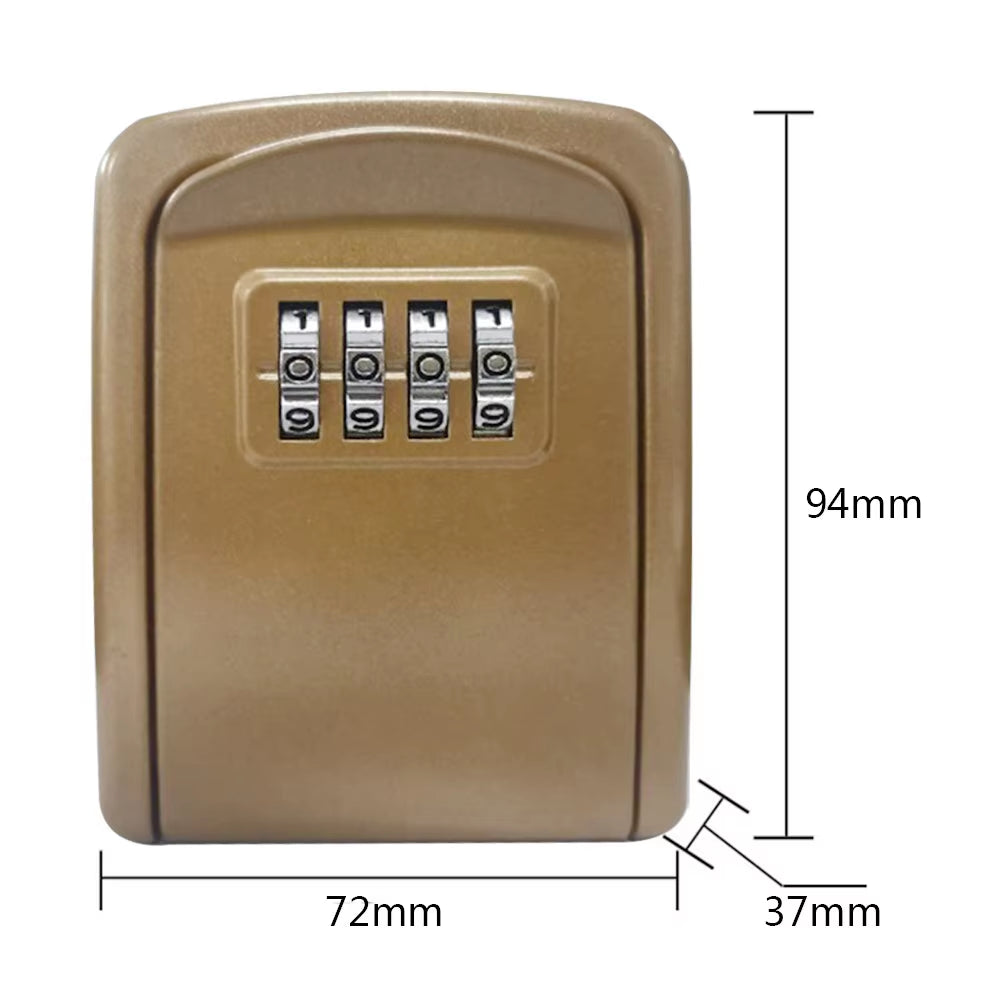 Mini Key Box Password Lock Door Cat Eye Metal Outdoor Wall Mounted Anti-Theft Key Lock Box Home Office Indoor Security