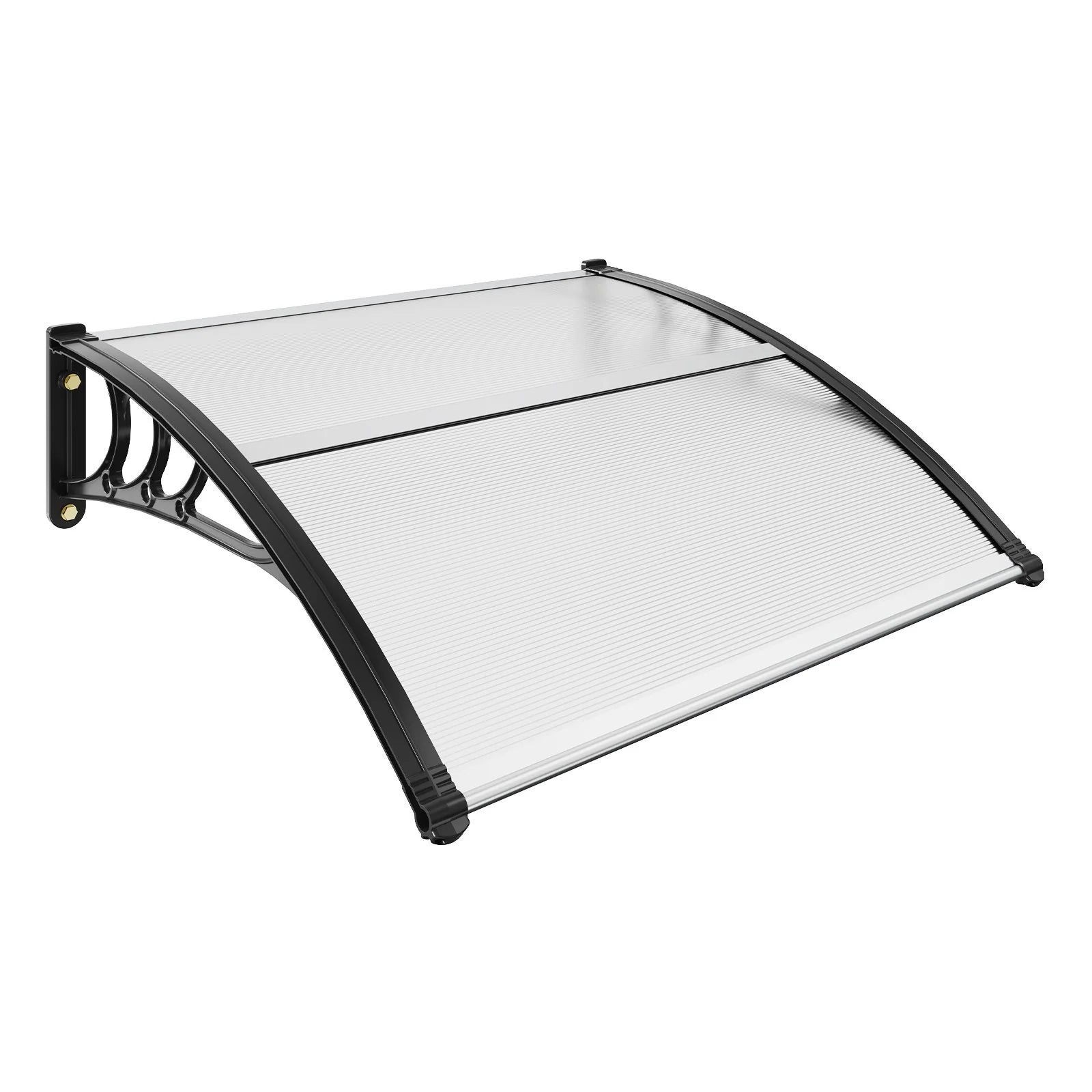 VEVOR Window Door Awning Canopy 40" X 40", UPF 50+ Polycarbonate Entry Door Outdoor Window Awning Exterior, Front Door Overhang Awning for Sun Shutter, UV, Rain, Snow Protection, Hollow Sheet