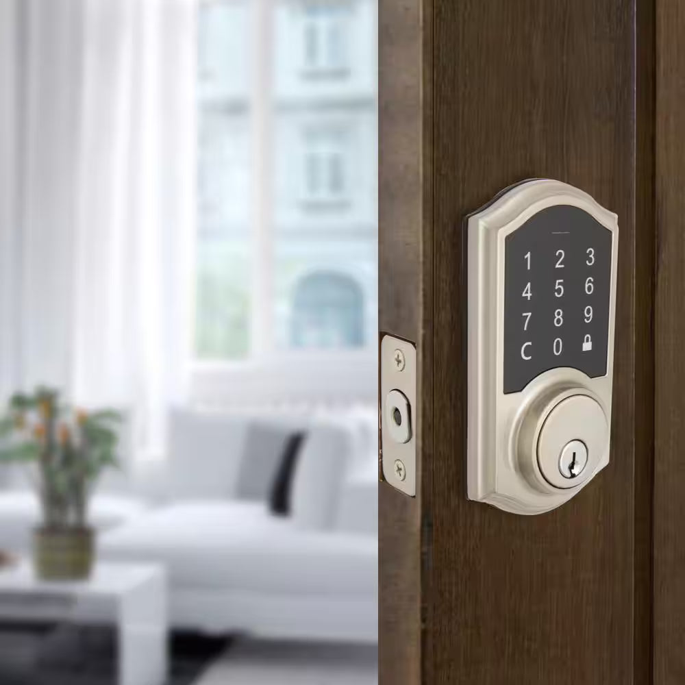 Castle Satin Nickel Electronic Single Cylinder Keypad Deadbolt