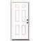 30 In. X 80 In. Element Series 6-Panel White Primed Steel Prehung Front Door Left-Hand Inswing with 4-9/16 In. Frame