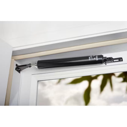 12.625-In Heavy Duty Adjustable Black Aluminum Hold Open Screen/Storm Door Pnuematic Closer