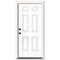 36 In. X 80 In. Element Series 6-Panel White Primed Steel Prehung Front Door Right-Hand Inswing W/ 4 In. Wall