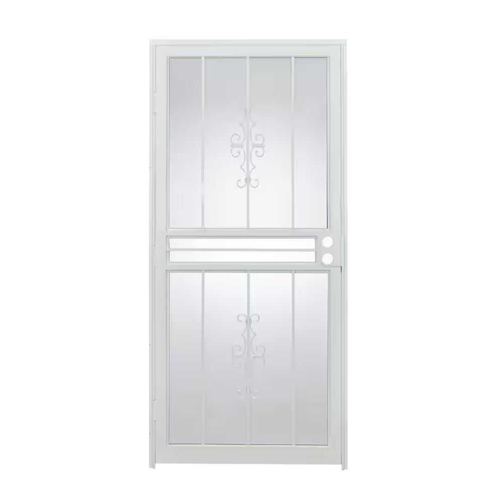 36 In. X 80 In. 501 Series Genesis Steel White Prehung Security Door