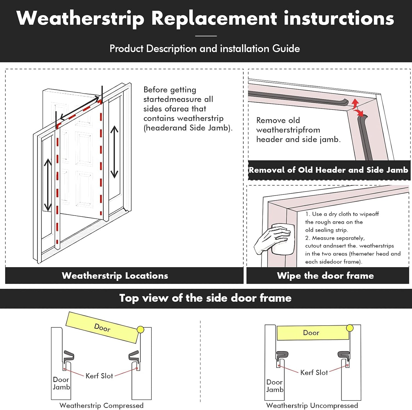 Door Weather Stripping Seal Winter Windows Kerf Soundproof Strip V-Shaped Q Foam Weather Stripping Door Frame for Card Slot Large Gap and Easy Installation(26 Feet,Black)