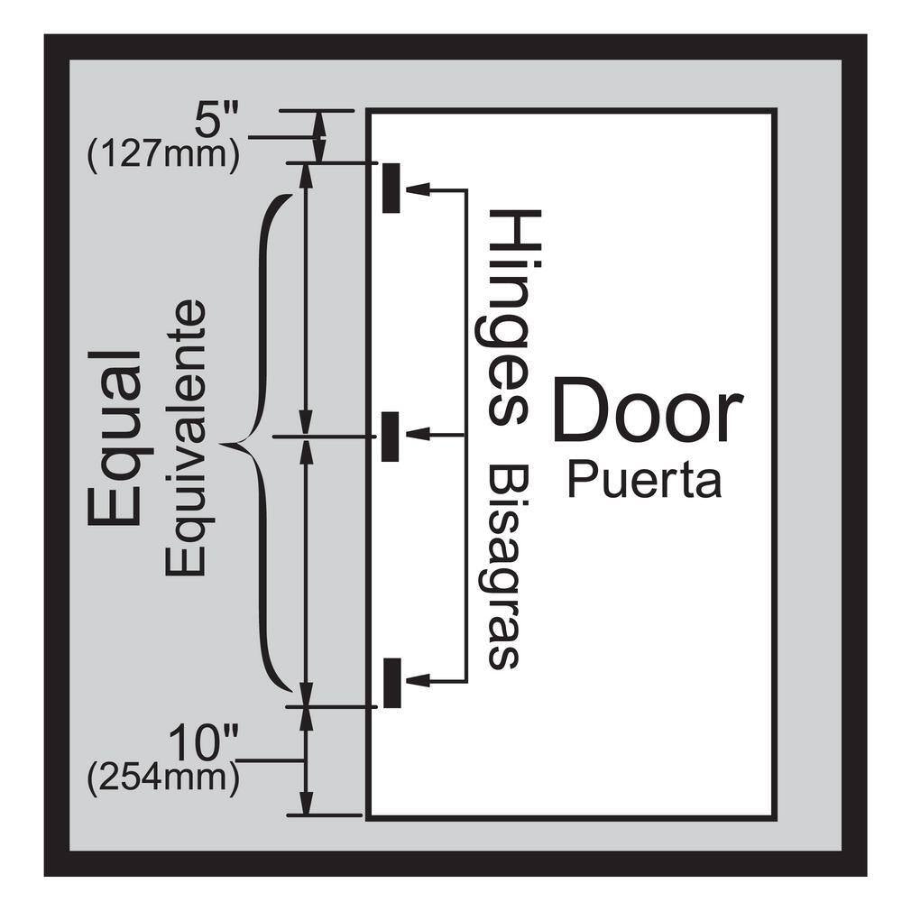 3-1/2 In. Square Radius White Squeak-Free Door Hinge