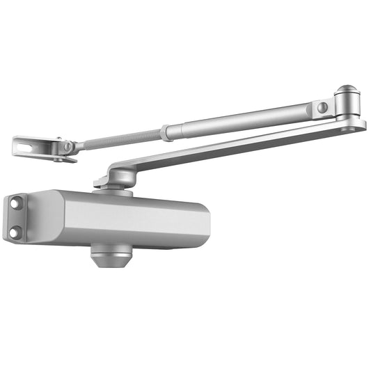 187Lbs Commercial Door Closer Heavy Duty Residential Hydraulic Auto Silver