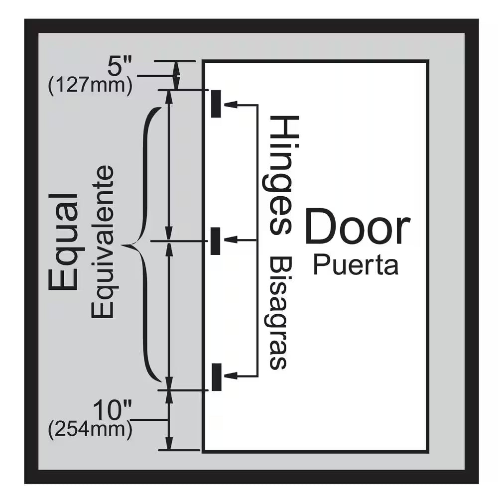 3-1/2 In. X 5/8 In. Radius Bright Brass Squeak-Free Door Hinge