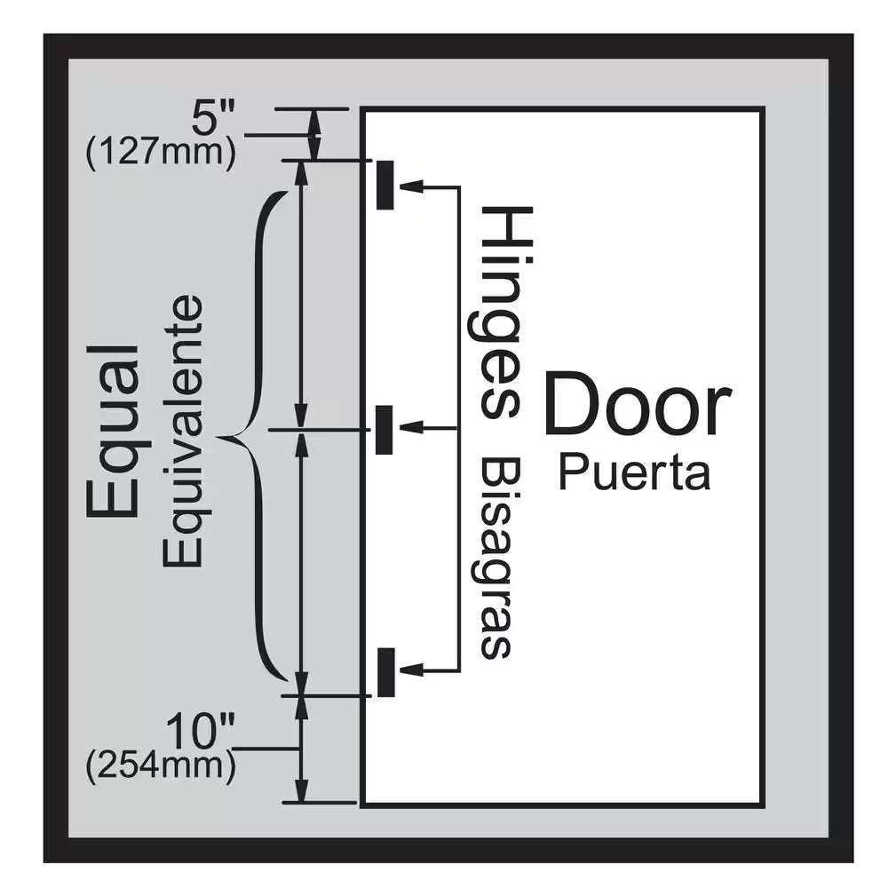 3-1/2 In. Square Radius Bright Brass Squeak-Free Door Hinge