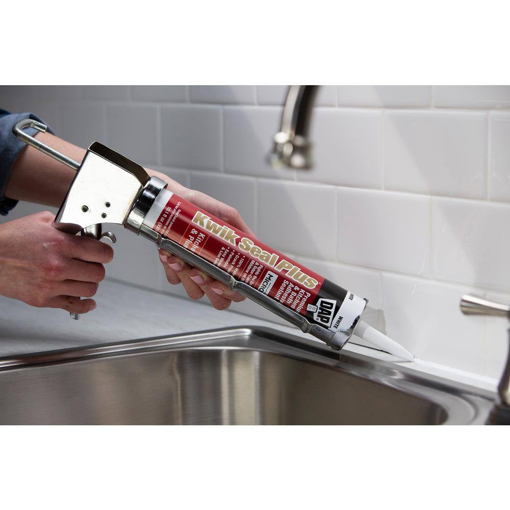 Kwik Seal plus 10.1 Oz. Clear Premium Kitchen and Bath Siliconized Caulk