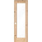 28 In. X 96 In. Rustic Knotty Alder 1-Lite with Solid Wood Core Right-Hand Single Prehung Interior Door