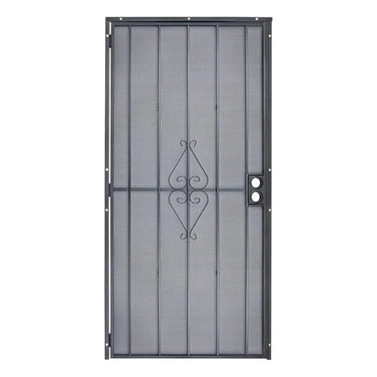 Iron Security Screen Door Conveys, Black