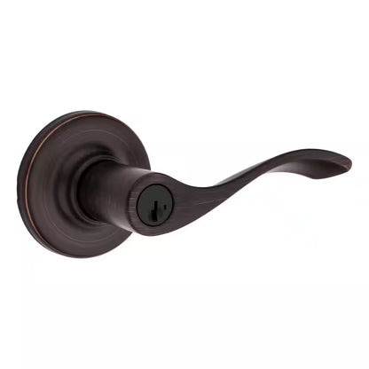 Balboa Venetian Bronze Keyed Entry Door Handle Featuring Smartkey Security and Microban Technology