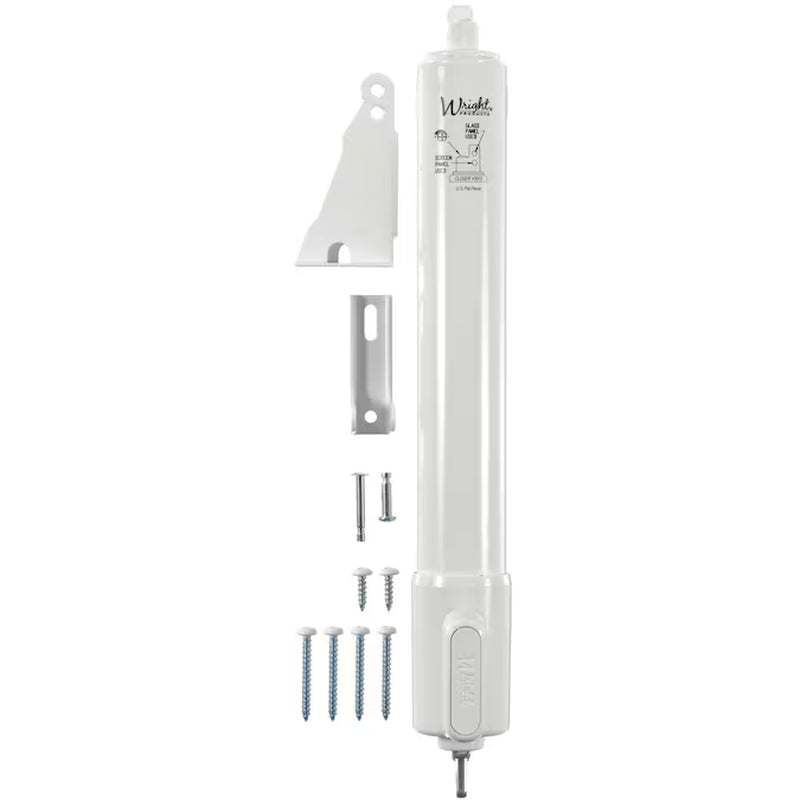 12.875-In Ez-Hold Adjustable White Aluminum Hold Open Screen/Storm Door Pnuematic Closer