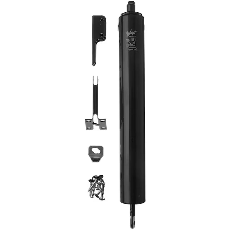 12.625-In Heavy Duty Adjustable Black Aluminum Hold Open Screen/Storm Door Pnuematic Closer