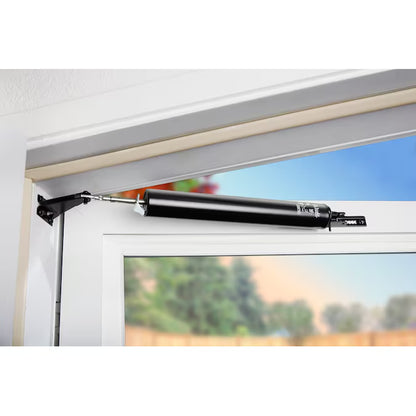 12.625-In Heavy Duty Adjustable Black Aluminum Hold Open Screen/Storm Door Pnuematic Closer