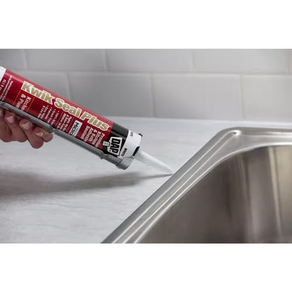 Kwik Seal plus 10.1 Oz. Clear Premium Kitchen and Bath Siliconized Caulk