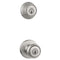 Tylo Satin Nickel Door Knob Combo Pack Featuring Smartkey Security with Microban Antimicrobial Technology