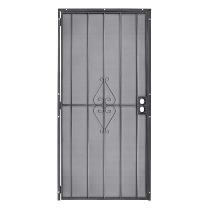 Iron Security Screen Door Conveys, Black