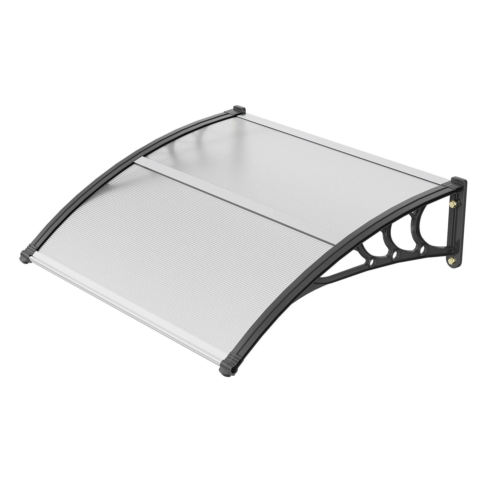 VEVOR Window Door Awning Canopy 40" X 40", UPF 50+ Polycarbonate Entry Door Outdoor Window Awning Exterior, Front Door Overhang Awning for Sun Shutter, UV, Rain, Snow Protection, Hollow Sheet