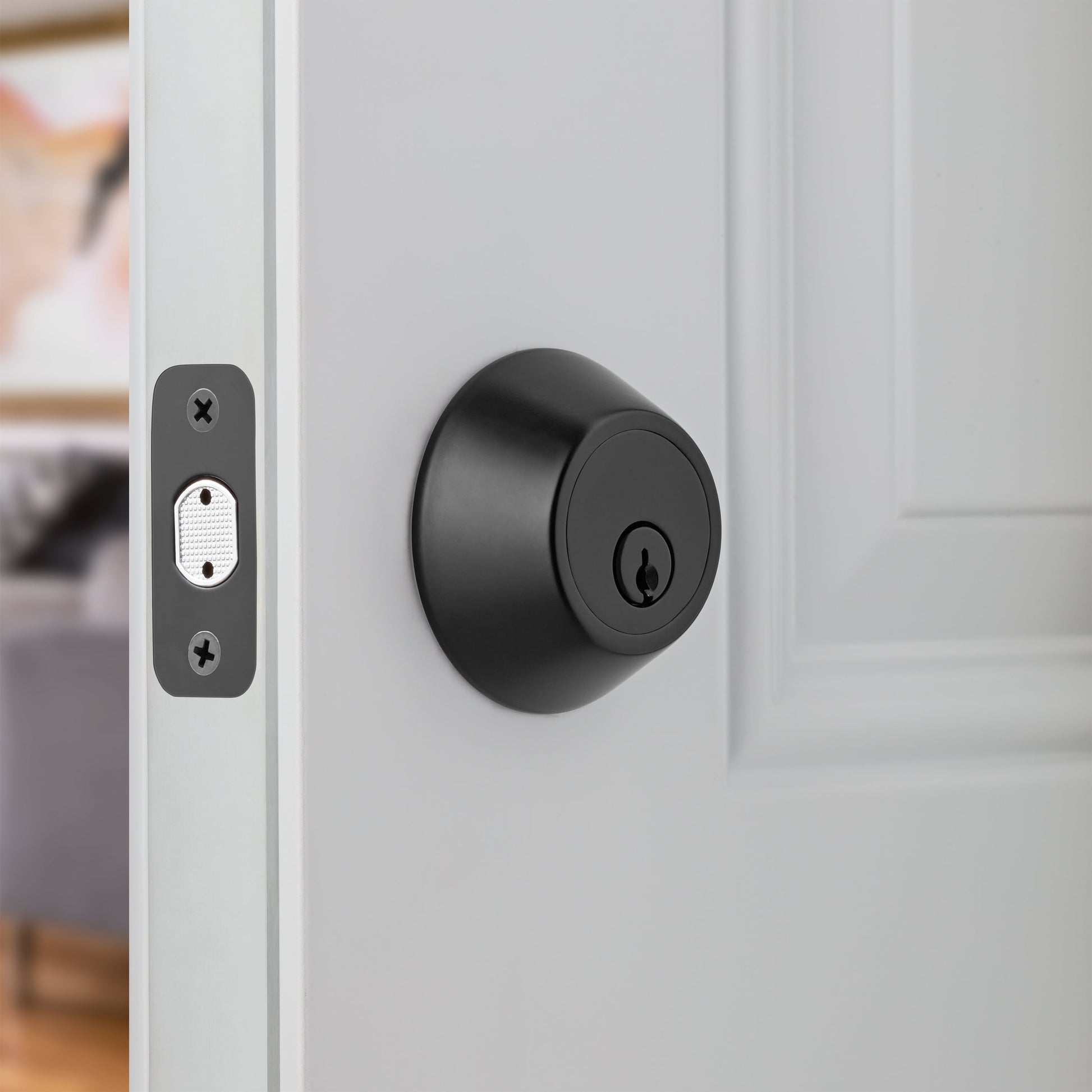 Keyed Entry Single Cylinder Deadbolt Matte Black