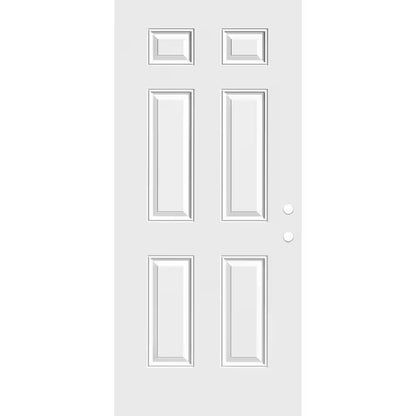 36 In. X 80 In. Premium 6-Panel Primed Steel Front Door Slab