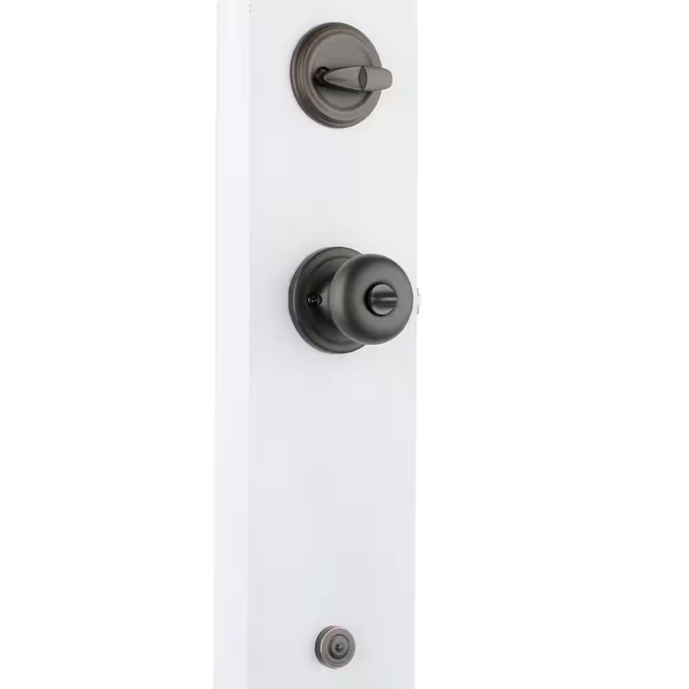 Montara Venetian Bronze Single Cylinder Door Handleset with Juno Entry Door Knob Featuring Smartkey Security