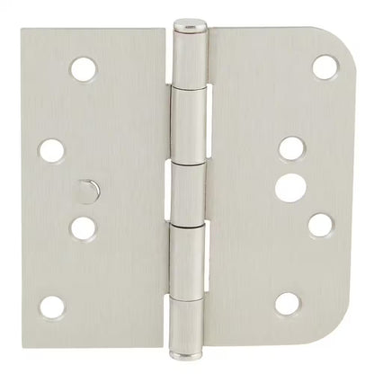 4 In. Square X 5/8 In. Radius Satin Nickel Squeak-Free Door Hinge