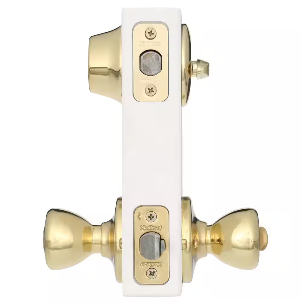 Tylo Polished Brass Door Knob Combo Pack with Microban Antimicrobial Technology