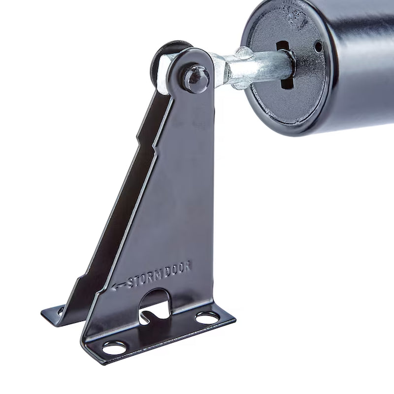 12.625-In Heavy Duty Adjustable Black Aluminum Hold Open Screen/Storm Door Pnuematic Closer